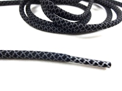 B455 Snodd med reflex och plaständar svart (130 cm) (10 fp)
