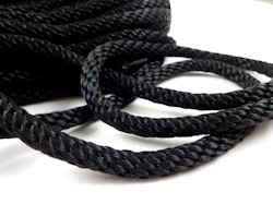 B457 Flätat rep 8 mm svart (10 m)