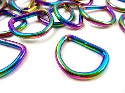 S251 D-ring 26 mm regnbågsskimmer (10/50 st)