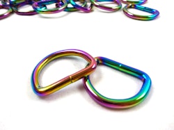S251 D-ring 26 mm regnbågsskimmer (10/50 st)