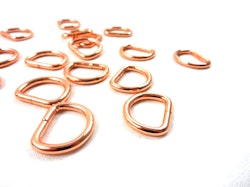 S251 D-ring 16 mm roséguld (10/50 st)