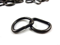 S251 D-ring 16 mm antikguld (10/100 st)