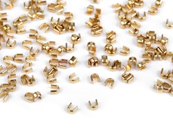 D150 Blixtlås Toppstopp 3 mm guld (10-100 g)