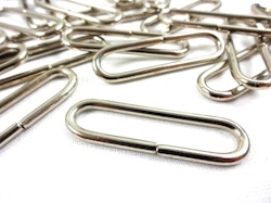 S663 Rundad rektangel 38 mm silver (10-pack)