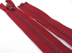 D057 Blixtlås 56 cm Opti delrin delbar 6 mm vinröd