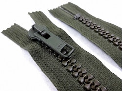D016 Blixtlås delrin 22 cm ej delbar 9 mm armegrön