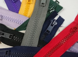 X313 Fyndpaket - Blixtlås delrin 9 mm korta ej delbar (5 st)