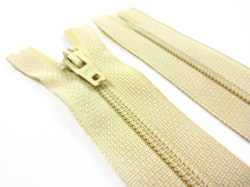 D072 Blixtlås 18 cm Opti 4 mm spiral ej delbar ljusbeige
