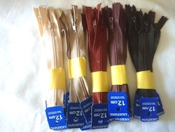 X500 Blixtlåspaket 12 cm spiral ej delbar brun/beiga toner (25 st)