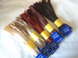 X500 Blixtlåspaket 12 cm spiral ej delbar brun/beiga toner (25 st)