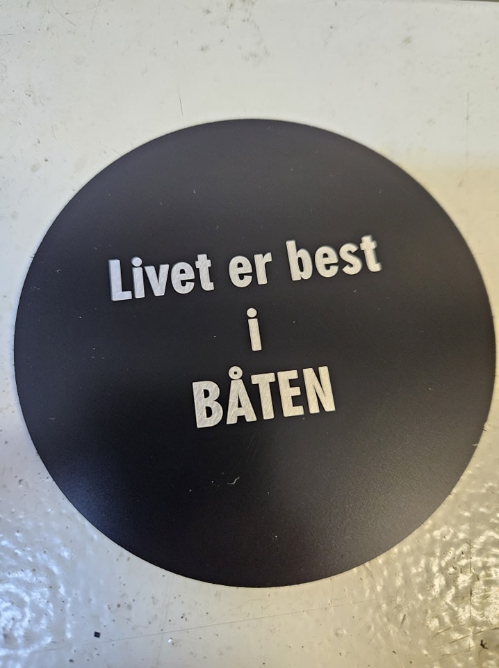 Koppunderlag\Bordbrikke med valgfri tekst