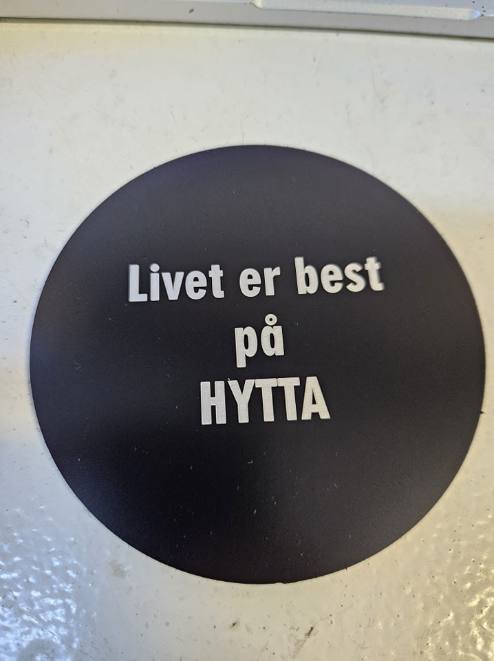 Koppunderlag\Bordbrikke med valgfri tekst