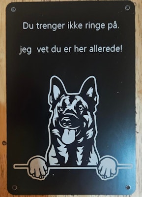 Belgisk Malinois dørskilt