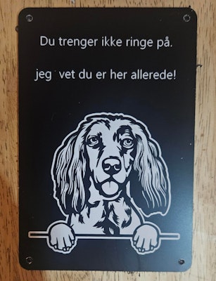Irsk setter dørskilt