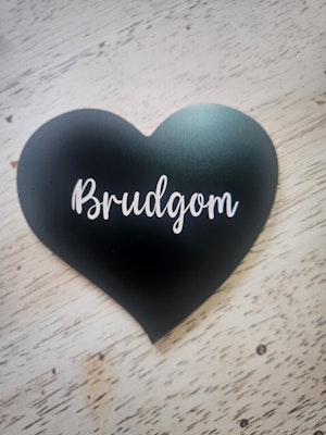 Bordkort i hjerteform