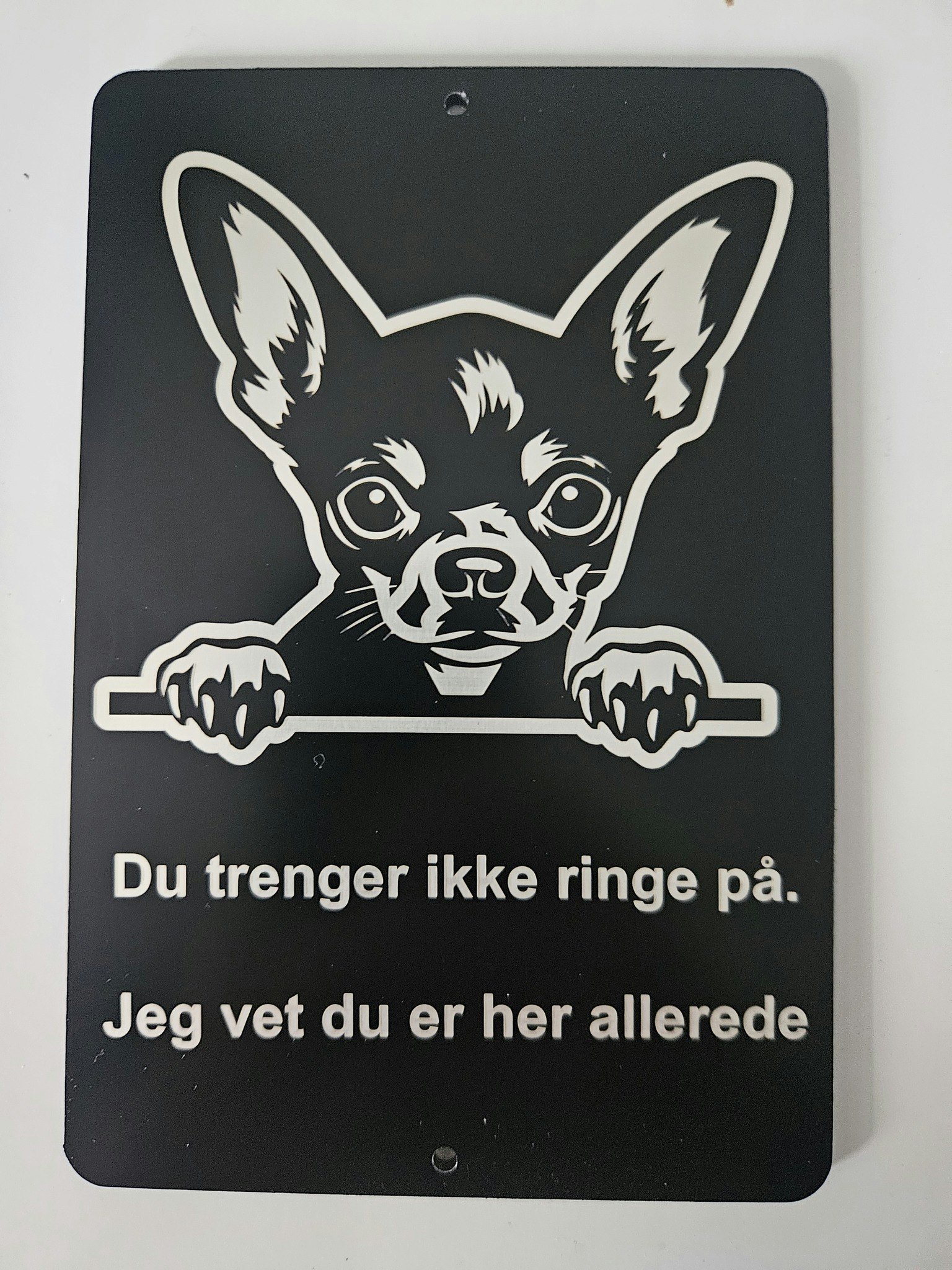Chihuahua dørskilt