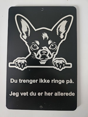 Chihuahua dørskilt