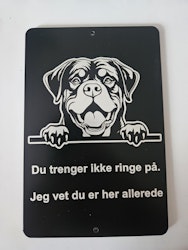 Rottweiler  dørskilt