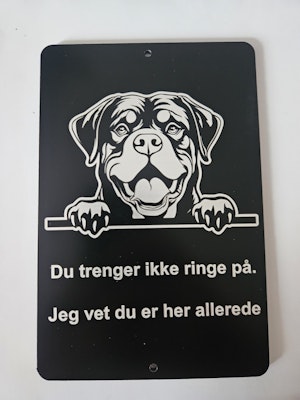 Rottweiler  dørskilt
