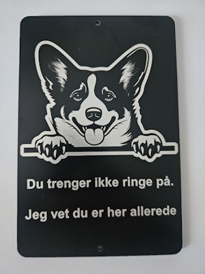 Corgie  dørskilt