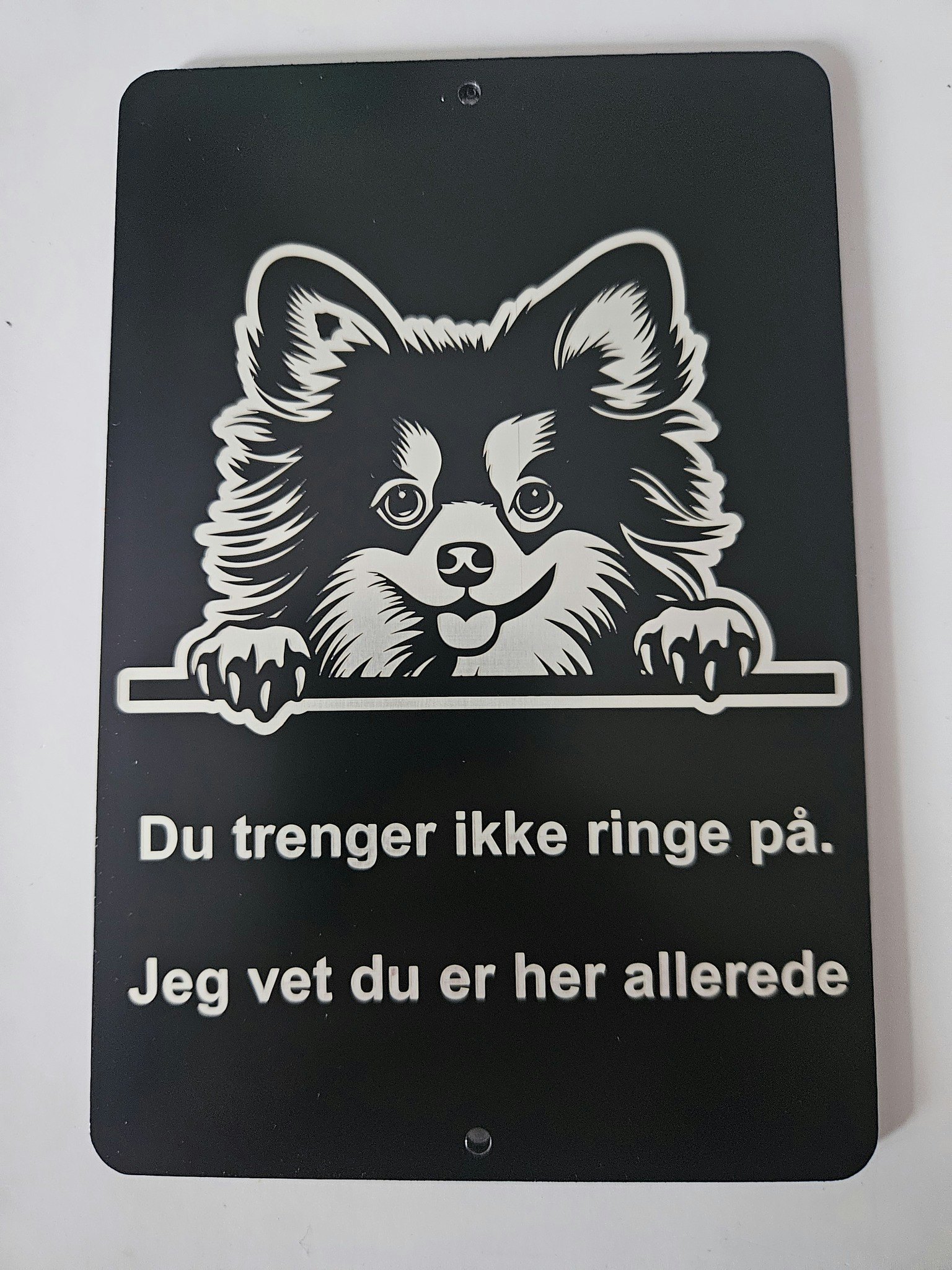 pommeranian  dørskilt