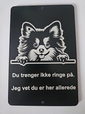pommeranian  dørskilt