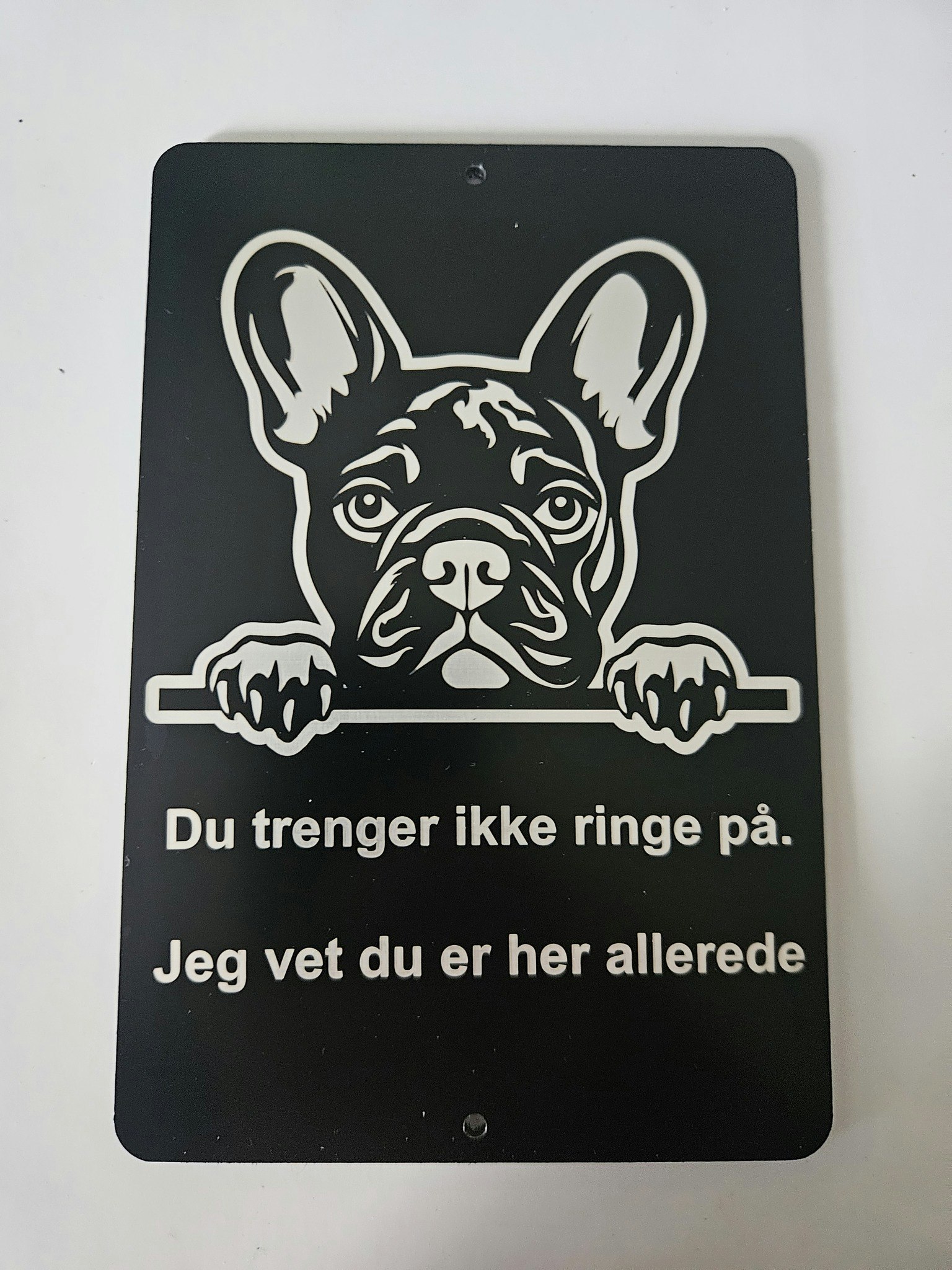 Fransk bulldog (frenchie)  dørskilt