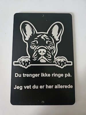 Fransk bulldog (frenchie)  dørskilt
