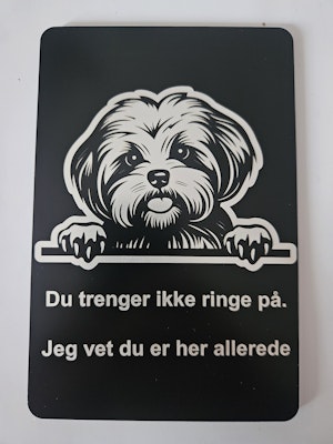 Shih tzu dørskilt