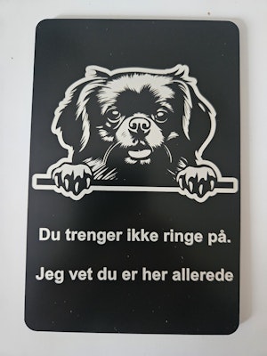 Tibetansk spaniel tibbe dørskilt
