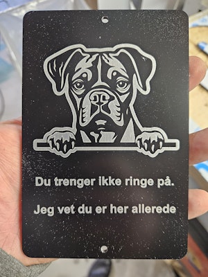 Boxer dørskilt