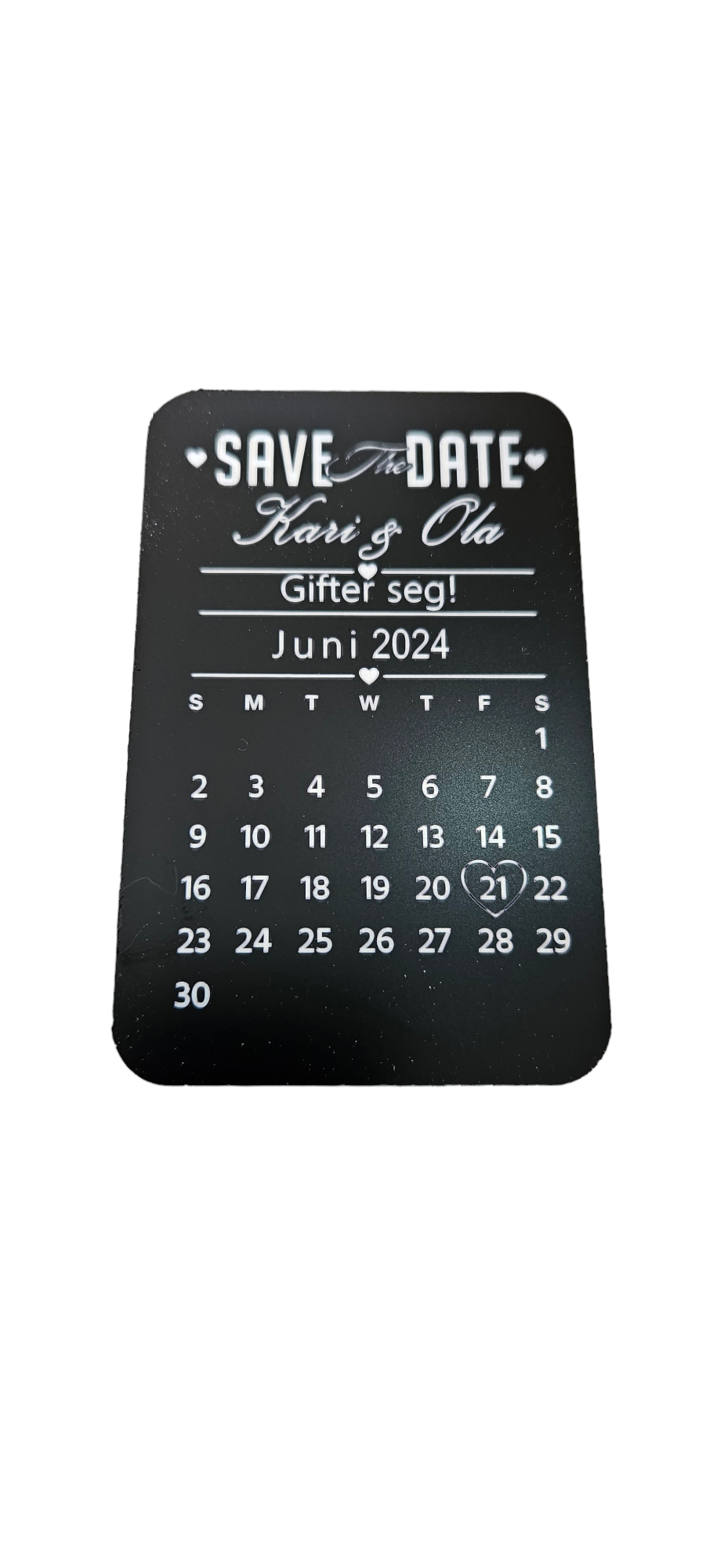 Save the date kjøleskapsmagnet