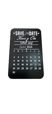 Save the date kjøleskapsmagnet