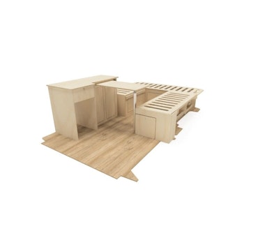 Flatpakket camper kit for din transporter - enkel montering