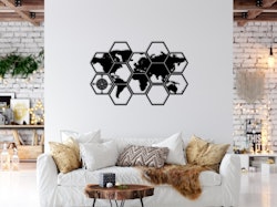 Verdenskart hexagon fliser