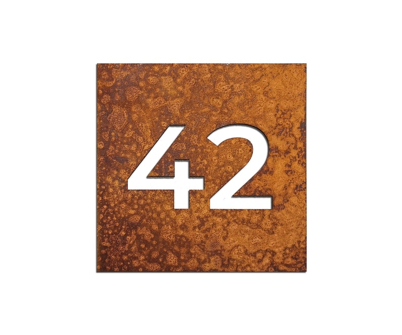 husnummer firkantet plate
