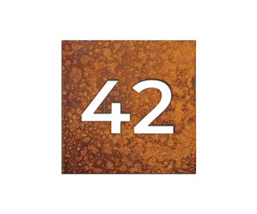 husnummer firkantet plate
