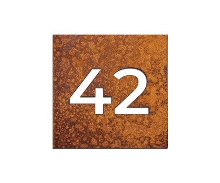 husnummer firkantet plate