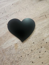 Blanke hjerter for vinyl eller lasergravering 15cm bredt