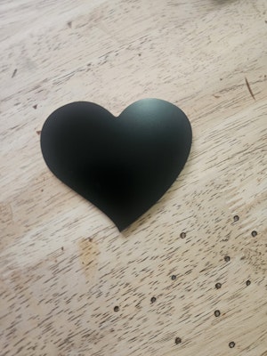 Blanke hjerter for vinyl eller lasergravering 15cm bredt