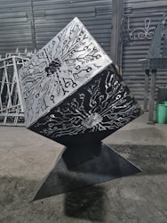 Bålkurv corten chipset