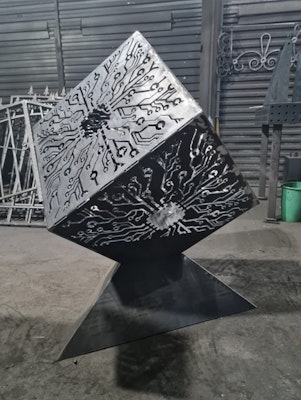 Bålkurv corten chipset