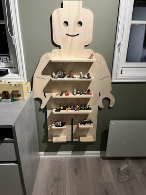 Lego figur vegghylle