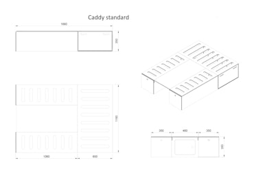 sengesystem i kryssfiner for VW Caddy / caddi maxi