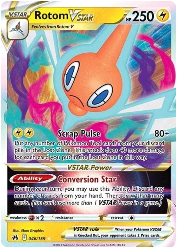 Rotom VSTAR - 046/159 - Ultra Rare - Crown Zenith