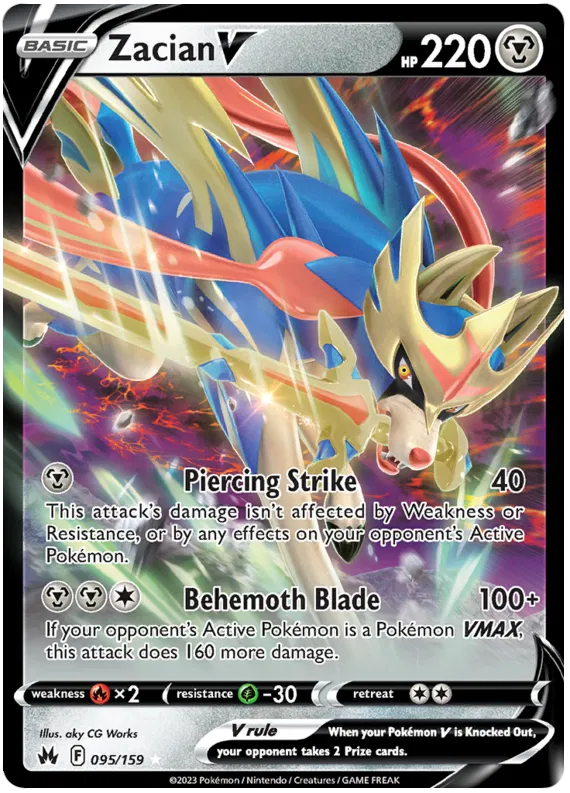 Zacian V - 095/159 - Ultra Rare - Crown Zenith