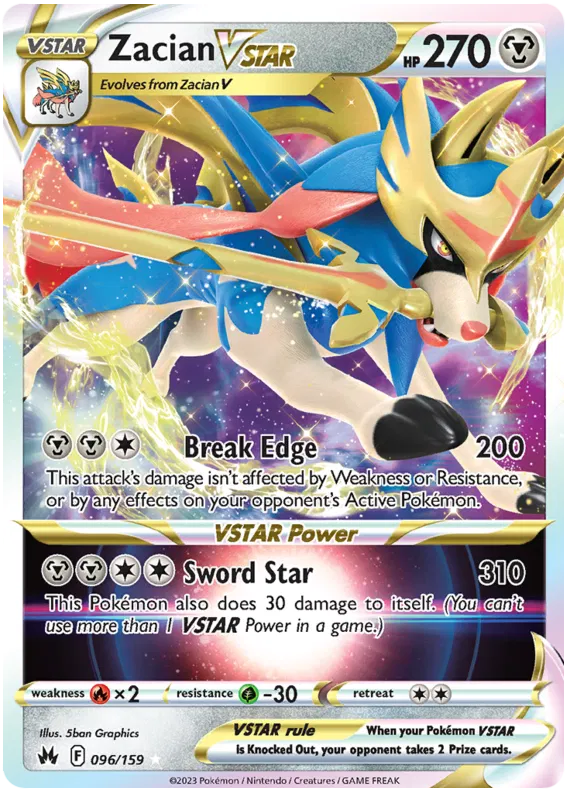 Zacian VSTAR - 096/159 - Ultra Rare - Crown Zenith