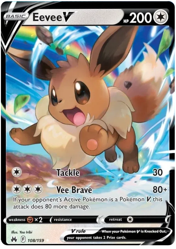 Eevee V - 108/159 - Ultra Rare - Crown Zenith