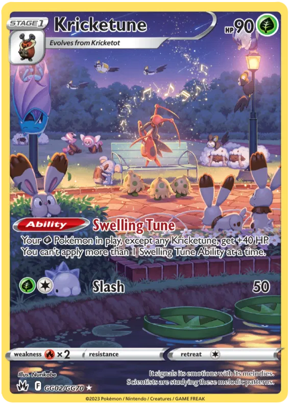Kricketune - GG02/GG70 - Holo Rare - Crown Zenith