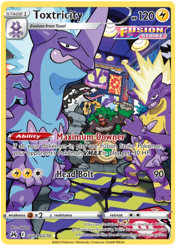 Toxtricity - GG09/GG70 - Holo Rare - Crown Zenith